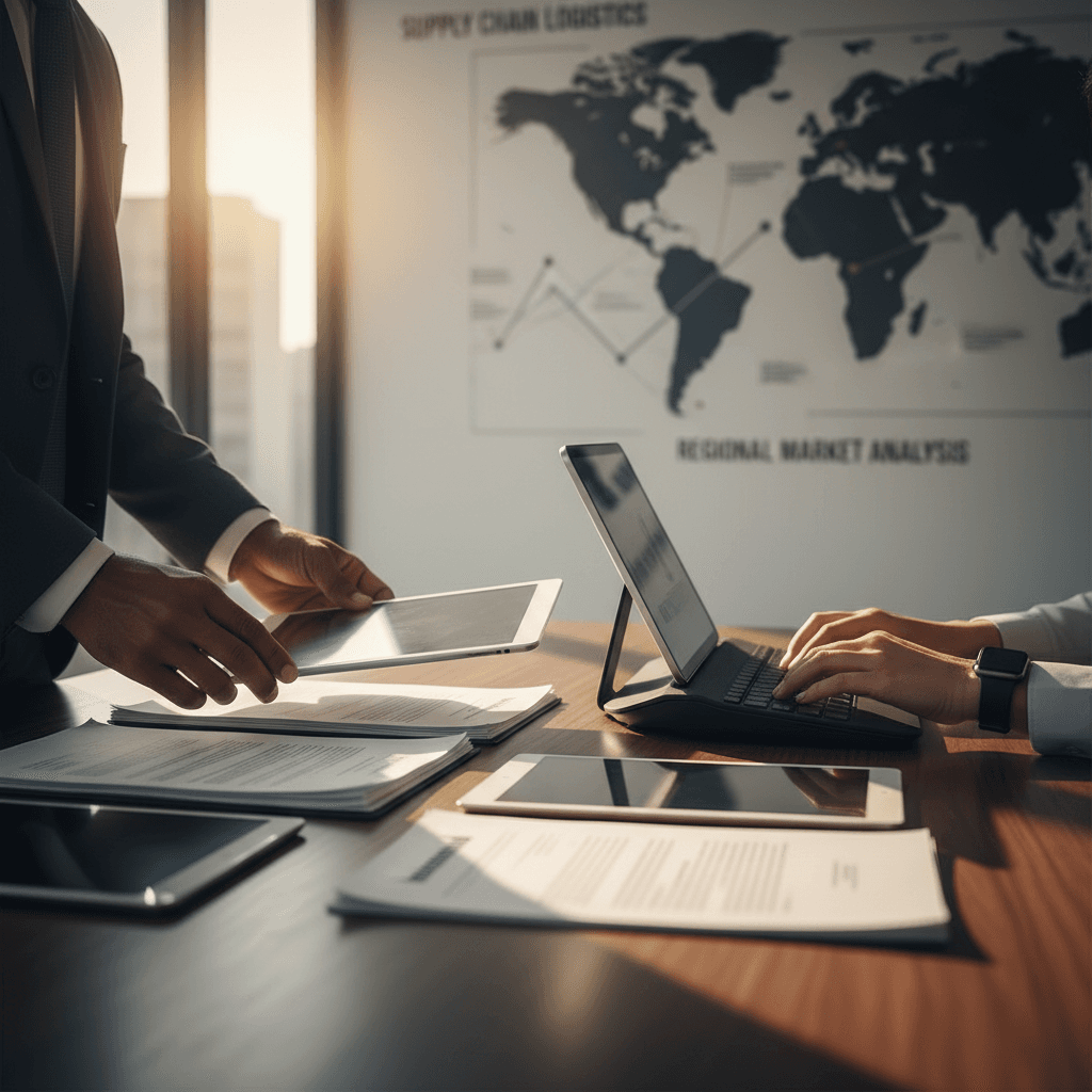 Executive hands arranging documents and digital tablets on conference table during business transaction